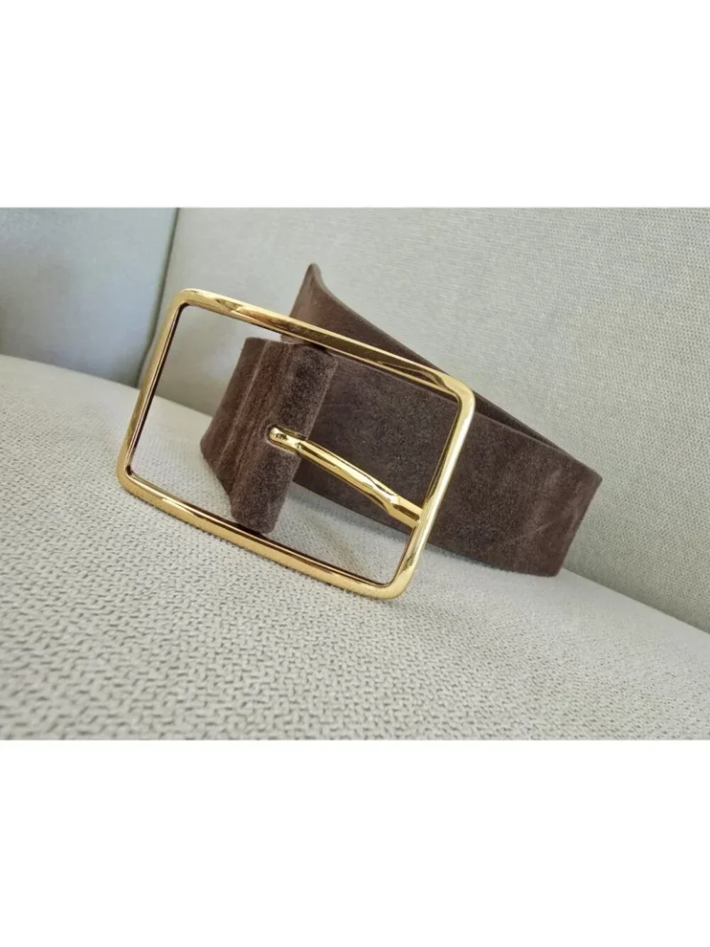 B-Low The Belt Chocolate Brown Suede Leather Milla Belt Small S Gold Buckle